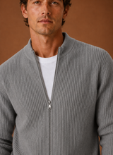 Men's Full Zip Knit Cardigan – Cardigan, Grey - Cole & May