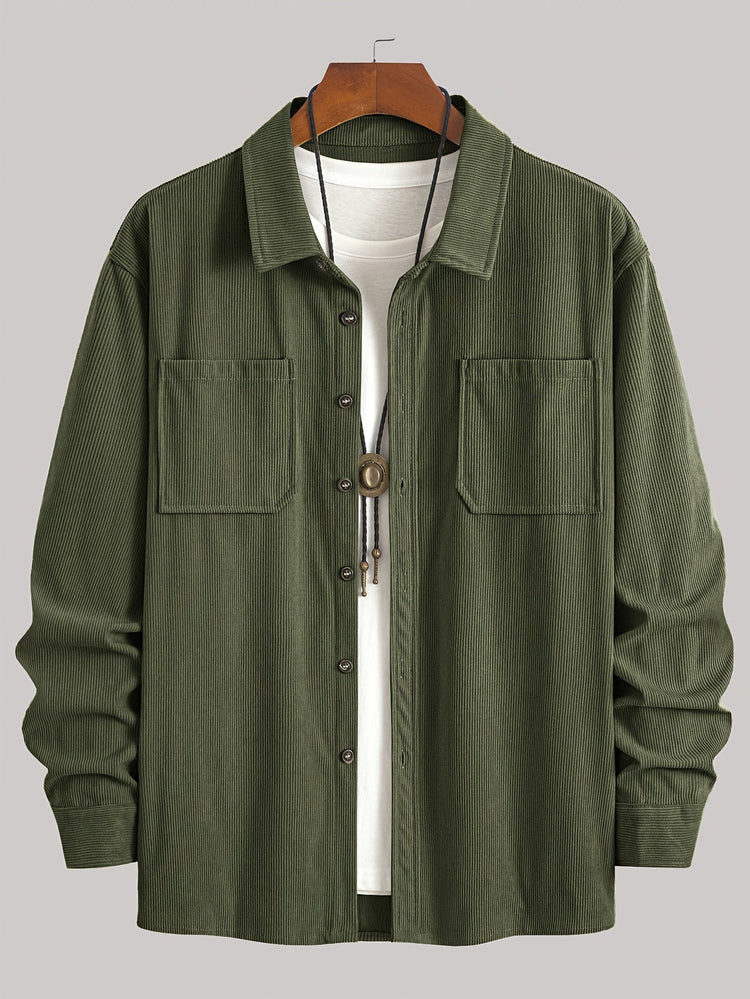 Elias – Ribbed Shacket Jacket | Men's Shirt Jacket for Everyday Layering & Fall Wear
