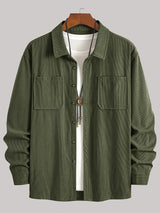 Elias – Ribbed Shacket Jacket | Men's Shirt Jacket for Everyday Layering & Fall Wear