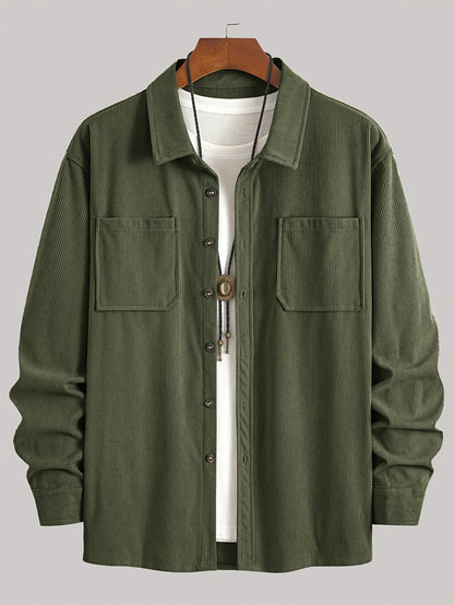 Elias – Ribbed Shacket Jacket | Men's Shirt Jacket for Everyday Layering & Fall Wear