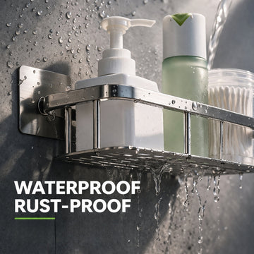 Bathroom Corner Shelf – No Drill Wall Mount | Space Saving Storage For Shampoo And Essentials With Strong Hold And Waterproof Design Neriona