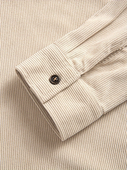 Elias – Ribbed Shacket Jacket | Men's Shirt Jacket for Everyday Layering & Fall Wear