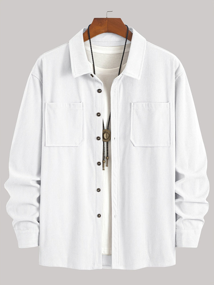 Elias – Ribbed Shacket Jacket | Men's Shirt Jacket for Everyday Layering & Fall Wear