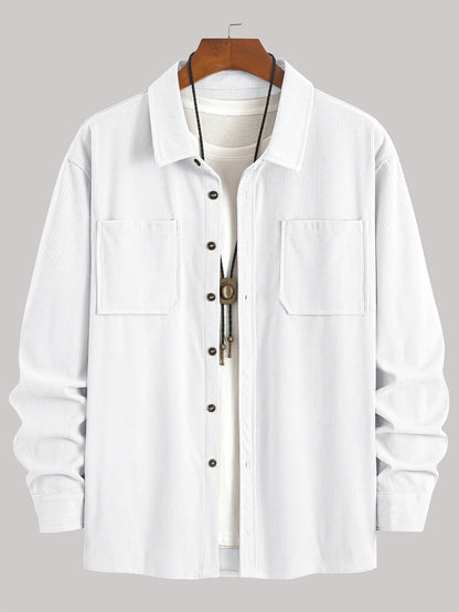 Elias – Ribbed Shacket Jacket | Men's Shirt Jacket for Everyday Layering & Fall Wear
