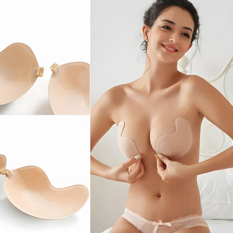 LunaLift™ Invisible Strapless Push Up Bra | Sticky Bra - Reusable Adhesive Bra For Backless Dresses