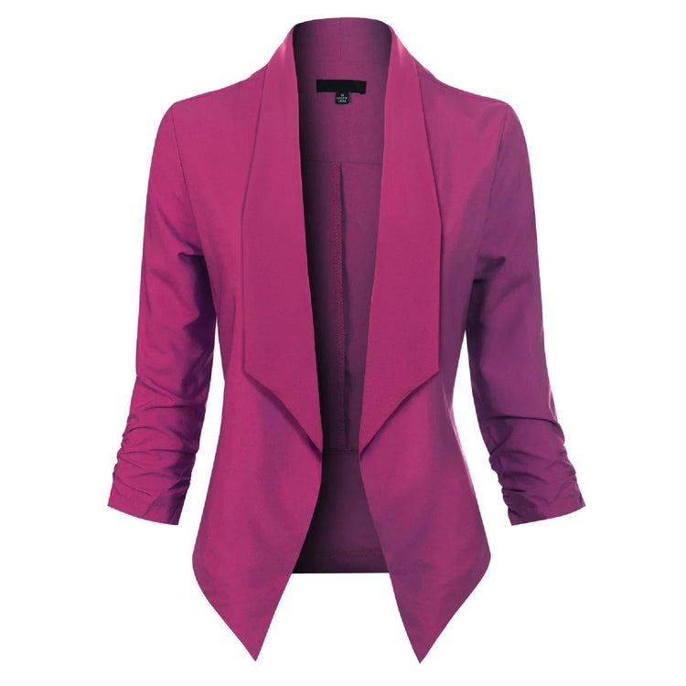 Vivienne | Open-Front Draped Blazer
