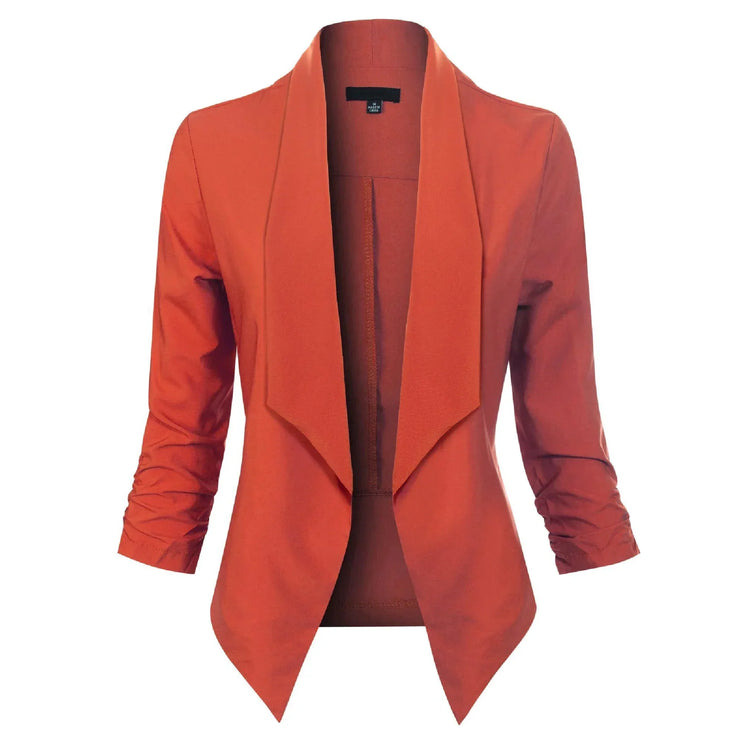 Vivienne | Open-Front Draped Blazer