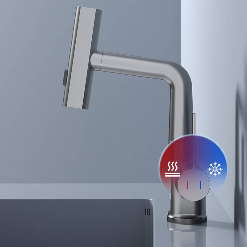 Pull Out Kitchen Faucet with 5 Modes | LED Temperature Display Tap with Retractable Hose and 360° Rotation Bathroom Accessories Neriona