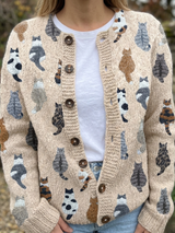 Margot | Stylish Soft Cat Pattern Cardigan