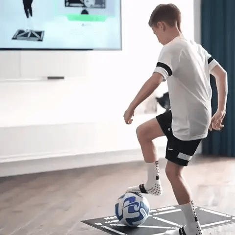 Football Pro Training Mat - Home Soccer Practice System | Ball Control, Dribbling & Skill Training Program for Young Players Neriona