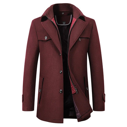 Elias – Business Winter Jacket | Men's Warm Smart Casual Coat For Work & Everyday Wear Neriona Red