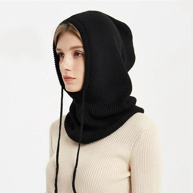 Elvane – Cashmere-Blend Knit Beanie | Adjustable Warm Winter Hat For Everyday Wear Neriona Black