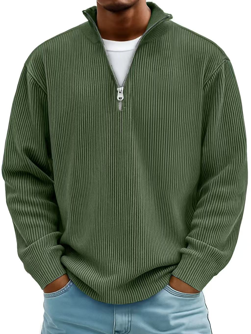 Maverick – Half-Zip Knit Sweater | Men's Casual Pullover For Everyday Comfort Neriona Dark green