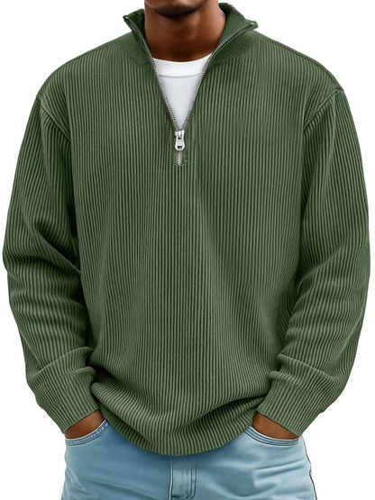 Maverick – Half-Zip Knit Sweater | Men's Casual Pullover For Everyday Comfort Neriona Dark green