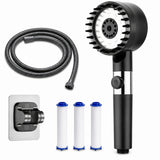 Filtered Shower Head – High Pressure & Multi Spray | Handheld Shower With Chlorine Filter For Softer Water And Easy Install Neriona Matte Gray Shower Head Set