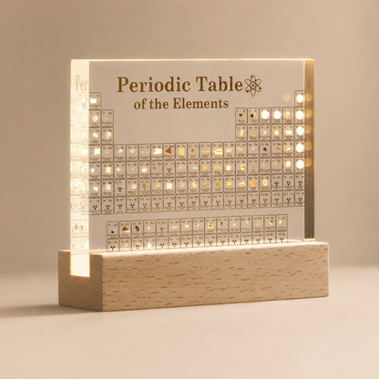 Periodic Table with Real Elements | Illuminated Acrylic Element Table for Desk Decor Office and Science Gifts Neriona