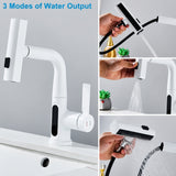 Pull Out Kitchen Faucet with 5 Modes | LED Temperature Display Tap with Retractable Hose and 360° Rotation Bathroom Accessories Neriona