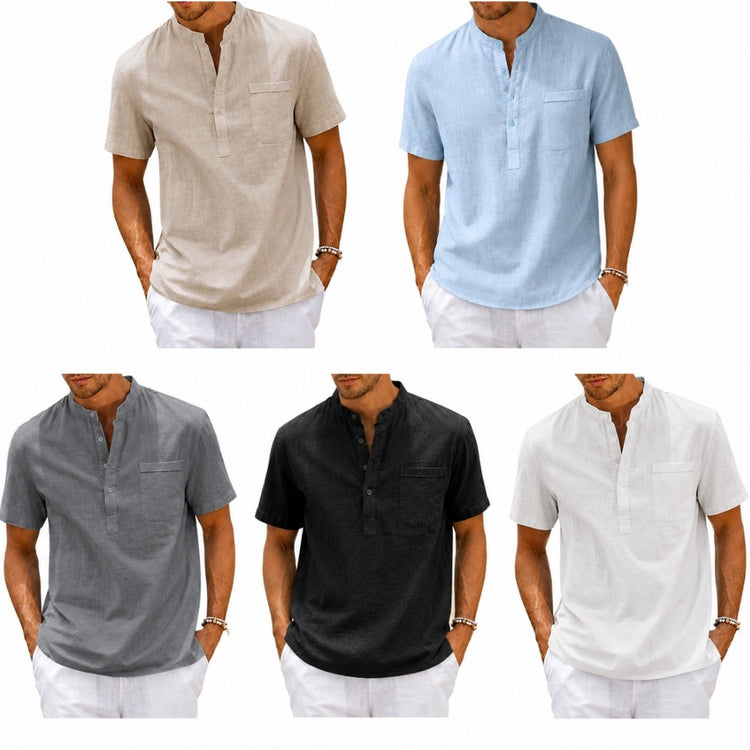 Roberto Linen Shirt - Summer Style | Breathable Cotton Linen Shirt for Beach Travel and Casual Everyday Wear Neriona All 5 Colors (DEAL)