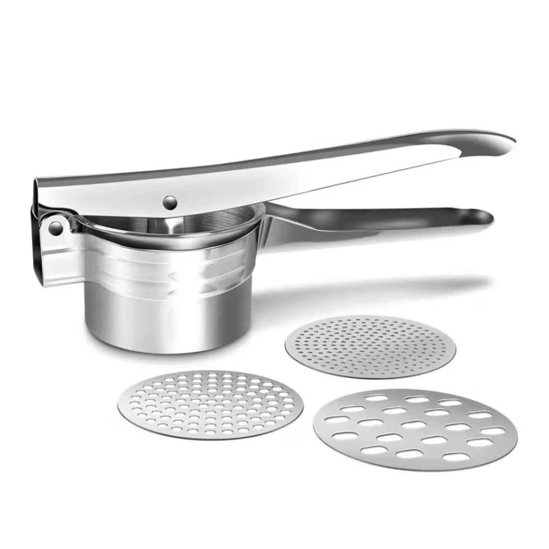 Stainless Steel Potato Masher - Heavy Duty 15oz | Large Capacity Masher for Potatoes Vegetables Fruits and Everyday Cooking Neriona