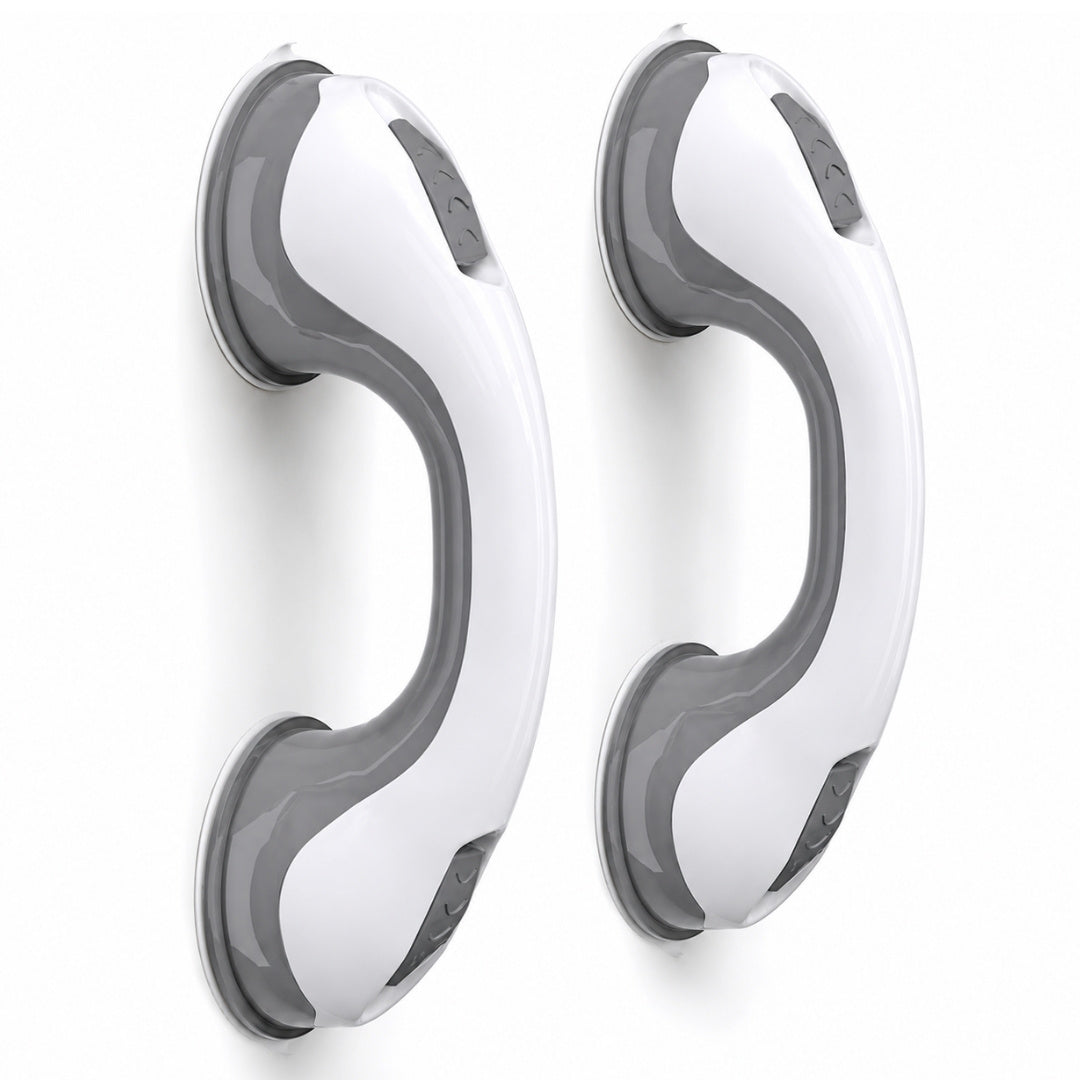 Suction Grab Bar for Bathroom Safety | No Drill Support Handle for Shower, Bathtub, Toilet Neriona 2x Grab Bar