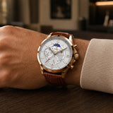 Veyron Classic Leather Watch | Waterproof Quartz Watch for Everyday Wear Travel and Modern Street Style