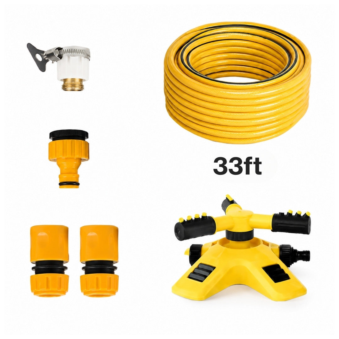 Garden Sprinkler – 360° Rotating Water Sprinkler | Watering System for Gardens, Lawns & Flower Beds Neriona Sprinkler Set