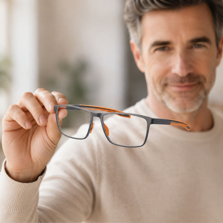 Men's Ultra-Light Anti-Blue Light Reading Glasses | Progressive Titanium Multifocal Readers
