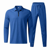 Lorenzo – Waffle Knit Two-Piece Set | Matching Shirt And Trousers For Smart Casual Style Men's Two-Piece Set Neriona