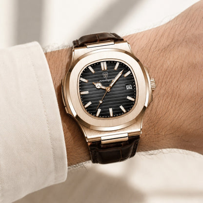 Lisbon Leather Watch – Refined Men's Timepiece | Timeless Design for Business & Everyday Wear