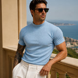 Men's Summer T-Shirt – Athletic Muscle Fit | Lightweight Stretch Comfort for Everyday Wear