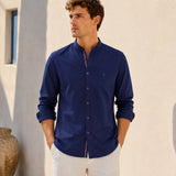 Long Sleeve Shirt – Traditional Design With Modern Touch | Lightweight Comfort for Summer Wear Neriona Navy Blue