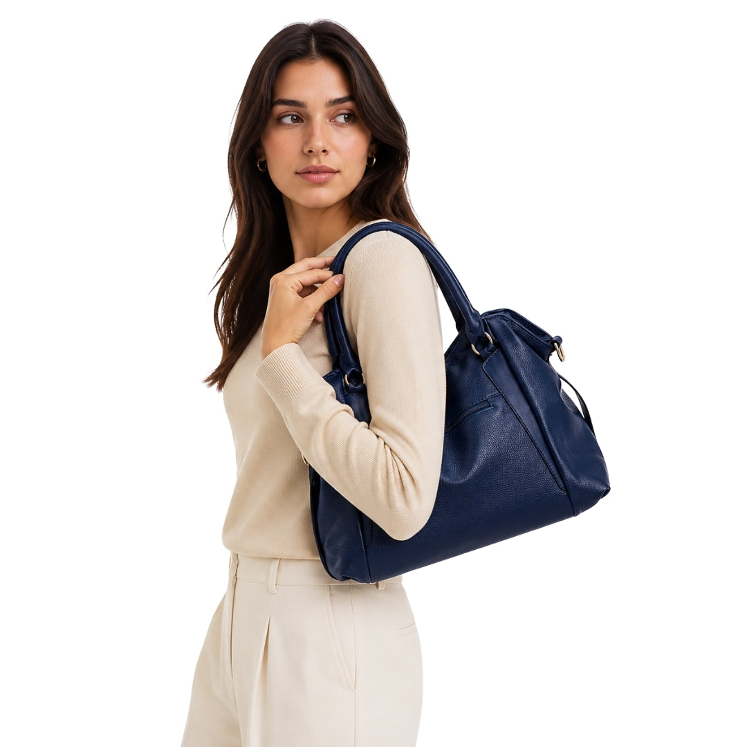 Elisé - Shoulder Bag Minimal Elegant Style | Soft Structured Bag With Clean Design for Everyday and Refined Wear Neriona Blue
