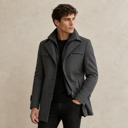 Elias – Business Winter Jacket | Men's Warm Smart Casual Coat For Work & Everyday Wear Neriona Gray