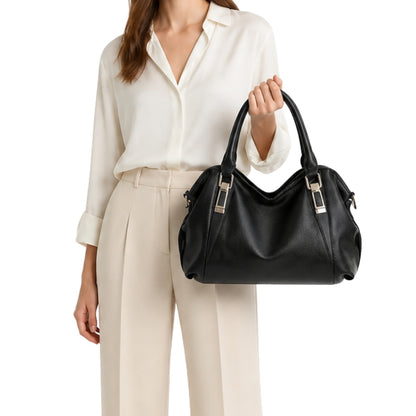 Elisé - Shoulder Bag Minimal Elegant Style | Soft Structured Bag With Clean Design for Everyday and Refined Wear Neriona Black