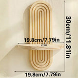 Boho Style Wall Shelf – Natural Wood With Clean Design | Minimal Shelf For Decor And Storage In Living Room, Bedroom Or Hallway Neriona