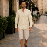 Long Sleeve Shirt – Traditional Design With Modern Touch | Lightweight Comfort for Summer Wear Neriona Beige