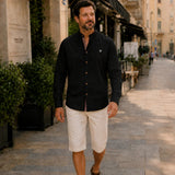 Long Sleeve Shirt – Traditional Design With Modern Touch | Lightweight Comfort for Summer Wear Neriona Black