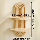 Boho Style Wall Shelf – Natural Wood With Clean Design | Minimal Shelf For Decor And Storage In Living Room, Bedroom Or Hallway Neriona