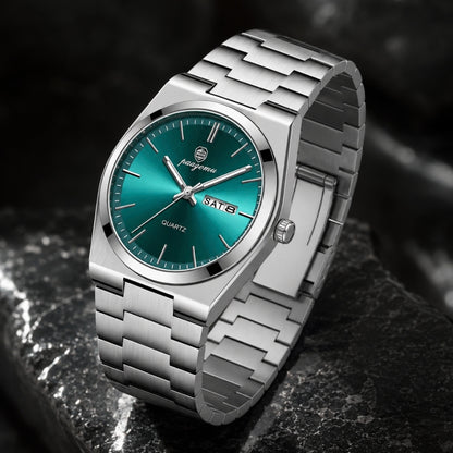 PG - Stainless Steel Watch For Everyday Wear | With Sport And Business Style Neriona Emerald