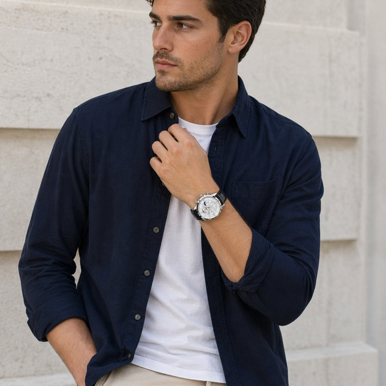 The Classic Watch – Premium Design With Leather Strap | Refined Timepiece With Luminous Detail And Balanced Everyday Style Neriona