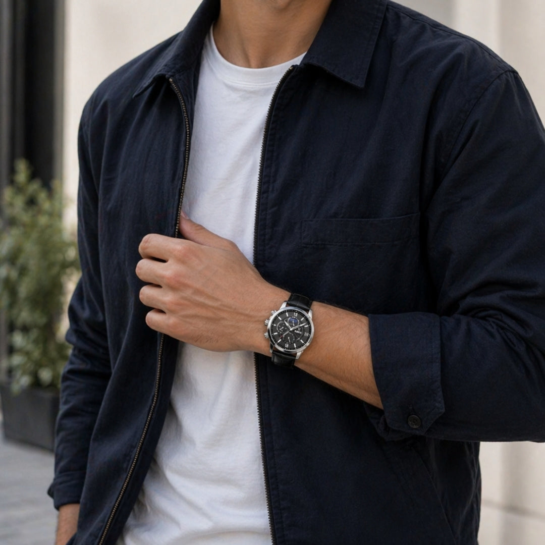 The Classic Watch – Premium Design With Leather Strap | Refined Timepiece With Luminous Detail And Balanced Everyday Style Neriona