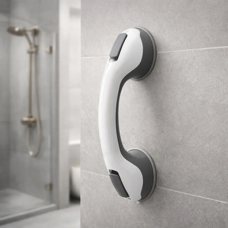 Shower Safety Grab Bar – Strong Suction And Secure Grip | Bathroom Handle For Toilet Or Bathtub With No Drill Install Neriona 2x Grab Bar