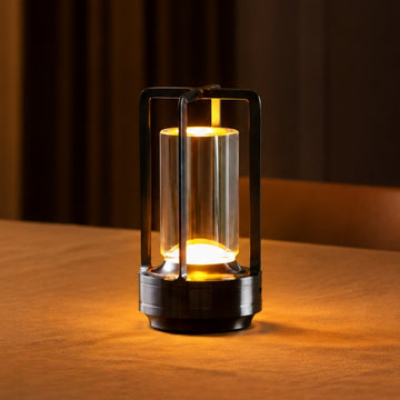 LumiTouch™ Table Lamp – Cordless Ambient Lighting | Touch Dimmable LED Light for Home & Outdoor Use Neriona Black Table Lamp
