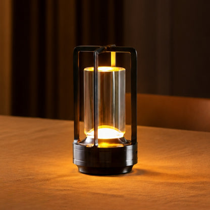 LumiTouch™ Table Lamp – Cordless Ambient Lighting | Touch Dimmable LED Light for Home & Outdoor Use Neriona Black Table Lamp