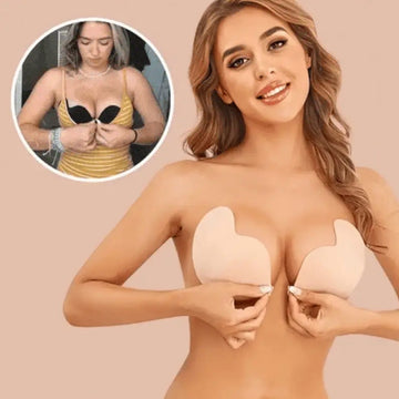 LunaLift™ Invisible Strapless Push Up Bra | Sticky Bra - Reusable Adhesive Bra For Backless Dresses