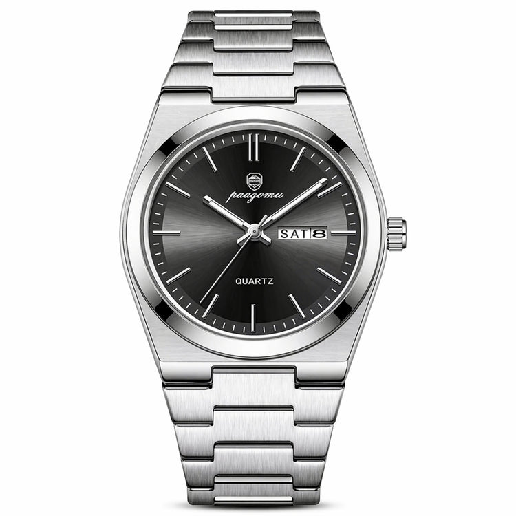 PG - Stainless Steel Watch For Everyday Wear | With Sport And Business Style Neriona Obsidian