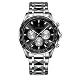 The Executive Chronograph – Business Quartz Watch | Refined Watch for Modern Everyday Wear Neriona Silver Obsidian