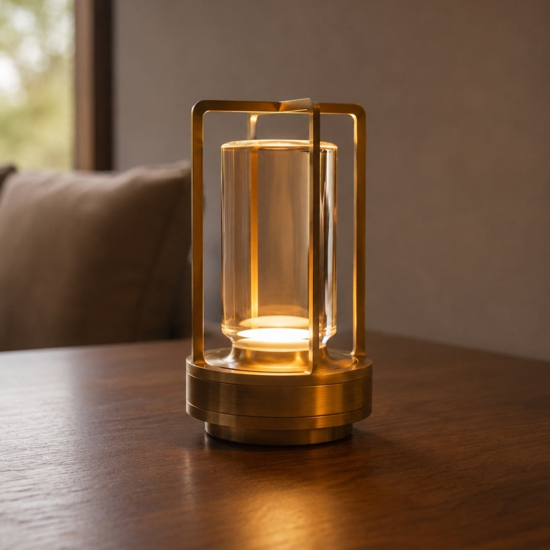 LumiTouch™ Table Lamp – Cordless Ambient Lighting | Touch Dimmable LED Light for Home & Outdoor Use Neriona Silver Table Lamp