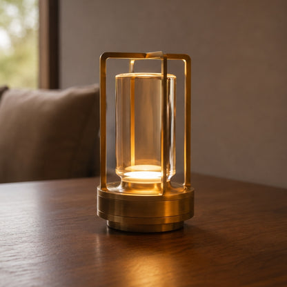 LumiTouch™ Table Lamp – Cordless Ambient Lighting | Touch Dimmable LED Light for Home & Outdoor Use Neriona Silver Table Lamp