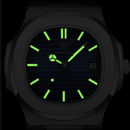 Lisbon Classic Leather Watch | With Date And Luminous Hands For Business And Everyday Wear Neriona